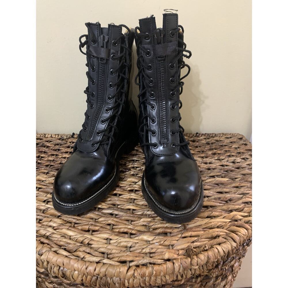 Vintage Chippewa Ruttman Paratrooper Boots Unisex Black Waterproof USA 30 (7.5)